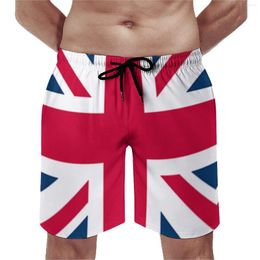 Men's Shorts Union Jack. Flag Of The United Kingdom. UK British Flag. BIG SQUARE Summertime Random Beach Sea Breathable Quick D