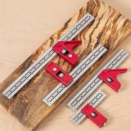 Professional Hand Tool Sets Scalable Ruler For Woodpecker One Time T-type Hole Stainless Scribing Marking Line Gauge Carpenter Mea2561