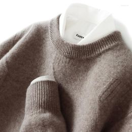 Men's Sweaters Man Clothes Pure Wool Knitted Sweater Men Loose Thick Solid Pullover Casual Business Undercoat Chompa De Hombre