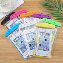 Noctilucent Waterproof bag Cases PVC Protective Mobile Phone Pouch case Diving Swimming Sports For iphone 14 13 12 Mini 11 Pro Max X XS XR