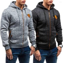 Men's Hoodies Dobby Knitted Sweatshirt Men Tracksuits Hooded Sportswear Workout Training Outerwear Zip Jacket Youth Hoody Streetwear