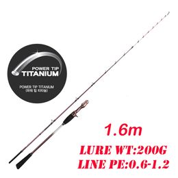 Boat Fishing Rods Cuttlefish Super Light 160cm Casting Tianium Tip 9 1 Action PE 0612 Rod Squid webfooted octopus 230729