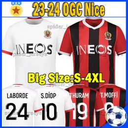 XXXL 4XL 23 24 OGC NiCe Soccer Jerseys PEPE LABORDE S.DIOP BRAHIMI 2023 2024 Football Shirts T.MOFFI BARKLEY THURAM RAMSEY VITI DANTE BOUDAOUI Y.ATAL Men Uniforms