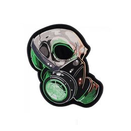 Gas Mask Skull Embroidery Patches Large Back Size Sewing Notions For Biker Punk Jackets Custom Patch307D