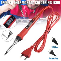 80W Soldering Iron LCD Digital Electric Welding Tools Non-slip Constant Temperature Black Red Tungsten Soldering Tip321A