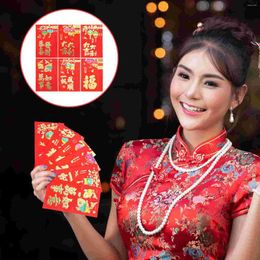 Confezione regalo lunga busta rossa borsa delicata Hong Bao stile cinese anno tascabile soldi dell'anno