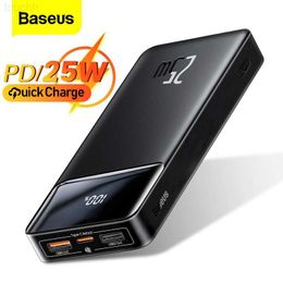 Cell Phone Power Banks Baseus PD 25W Power Bank 20000mAh Portable Charger External Battery 20000 Fast Charging Powerbank For iPhone Xiaomi mi Poverbank L230728