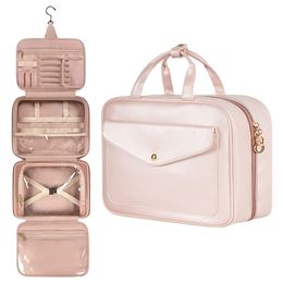 Cosmetic Bags Cases Large Capacity Travel Tote Cosmetic Bag PU Leather Waterproof Makeup Bag Ladies Beauty Bag Organiser Toiletries Storage Bags 230729