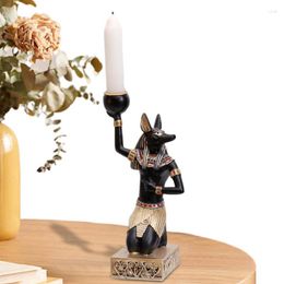 Candle Holders Ancient Egyptian Candlestick Holder Home Decoration Sculpture For Living Room Bed Tabletop Decorative Ornament