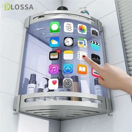 ELOSSA Bathroom Shelf Toilet Vanity Triangle Towel Organizer Storage Rack Wall-Mounted Shampoo Holder Accessories Set 220216217f