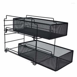 Storage Bottles Drawer Basket Rack Kitchen Strong Bearing Capacity Multifunctional For Pantry