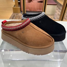 Stivali firmati Pantofole Tasman Ciabatte in pelliccia Chesut Pelle di pecora Shearling Tazz Mules Donna Uomo Ultra Mini Platform Scarponi da neve Slip-on Scarpe