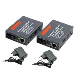 SR HTB-3100 Optical Fiber Media Converter Fiber 1 Pair Transceiver Single Fiber Converter 25km SC 10/100M Singlemode Single Fib