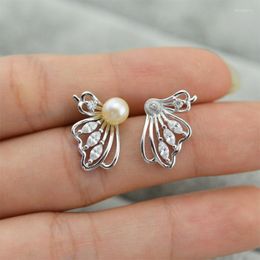 Stud Earrings QIAOBEIGE 3pairs/lot For Woman Butterfly Festival Accessory Diy Making With Natural Freshwater Pearl