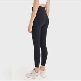 Active Pants Lu Logo Women High Waisted Yoga Soft Breathable Sports Gym Leggings Black Push Up Fitness Tights Ladies Running Athletic