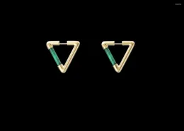 Hoop Earrings Missure Fine Jewelry Copper Green Chalcedony Triangle Earring Gift For Women