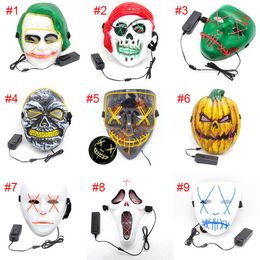 Party Masks Led Light Mask Up Funny From Festival Cosplay Halloween Costume ThreeSpeed Flash Bar Dance 9 Styles Drop Delivery Home DhdnwZZ