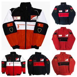 F1 racing suit 2021 new full-embroidered logo team workwear autumn and winter cotton jacket2664