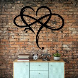 Decorative Plates WSND Metal Infinity Heart Sign Wall Pendant Art Love Decor For Bedroom Living Room Home Door Household