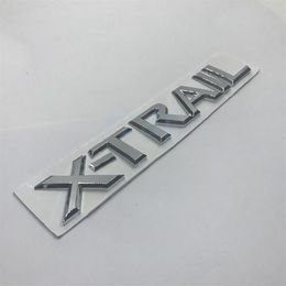 3D Car Rear Emblem Badge Chrome X Trail Letters Silver Sticker For Nissan X-Trail Auto Styling258G