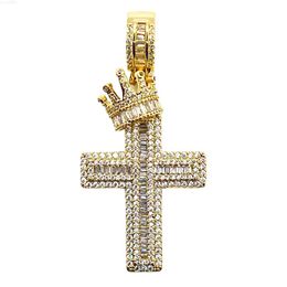 Designer JewelryCustom Hip Hop Cross Pendant Fine Jewellery Prong Setting Real Sliver Real Gold Wholesale Moissanite Diamond Pendants