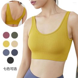 Yoga Outfit 2023 V Back Sports Bra Female Open Vest Running Fitness Seamless Workout Gym Sexy Girl Underwear