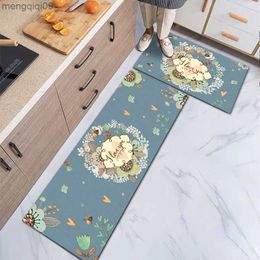 Carpets Long Floor Carpet for Kitchen Cute Cartoon Mat Area Rugs Living Room Balcony Bathroom Printed Doormat Hallway Geometric Bath Mat R230731