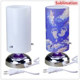 Sublimation Table Lamp for Bedroom Touch Control Table Lamps Bedside Lamps for Nightstand Heat Transfer Desk Reading Lamp for Kids Room Living Room Office Dorm