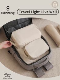 Toiletry Kits 3pcs Travel Clothes Storage Bag Luggage Organizer Pouch Packing Cubes Waterproof Clothing Cases Socks Underwear Bras Storage Bag 230729