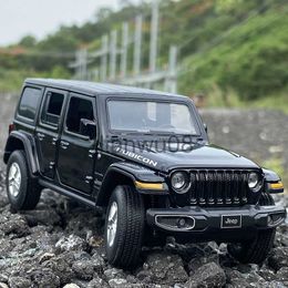 Diecast Model Cars 132 Jeeps Wrangler Rubicon Alloy Car Model Diecast Toy Metal Offroad Vehicles Car Model Simulation Sound and Light Kids Gift x0731