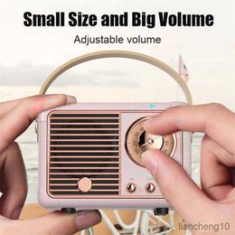 Portable Speakers Retro Stereo Bluetooth V5.0 Portable Wireless Vintage Full-range Music Player R230731