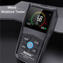 Moisture Meters MESTEK Non-Contact Color Screen Wood Moisture Meter Hygrometer Timber Damp Detector Digital Electromagnetic Wood Humidity Tester 230731