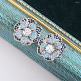 Stud Earrings Three-dimensional Fashion Luxury Rose Classic For Women Elegant Charm Wild Banquet High-end Flower Jewelry