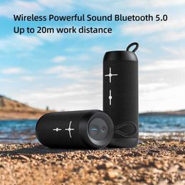 Portable Speakers Outdoor Portable Wireless Rechargeable Bluetooth 5.0 Waterproof Mesh Stereo Deep Bass Music R230731