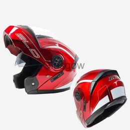 Motorcycle Helmets 2022 New DOT Appoved High Quality Double Lens Flip Up Helmet Abs Full Face motocross Motorcycle Racing Helmet Unisex x0731