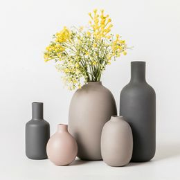 Vases Modern Home Decor Glass Vase Minimalism Living Room Decoration Accessories Household Flower Gifts 230731
