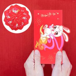 Gift Wrap 3D Year The Auspicious Red Chinese 2023 Luck Money Bag Paper Packet Spring Festival