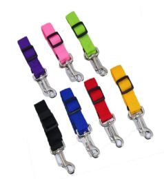 Dog Collars Leashes Adjustable Dog Car Safety Seat Belt Pets Puppy Seat Lead Leash Harness Vehicle Seatbelt Dogs Safety Leashes ZC7258057 LL