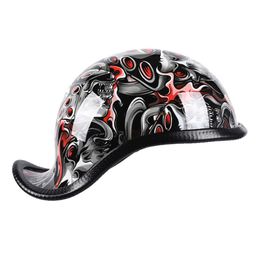 New Motorcycle Helmet Open Face Retro Half Motorbike prortection Racing Off Road Casco Moto Capac HZYEYO H-998258z