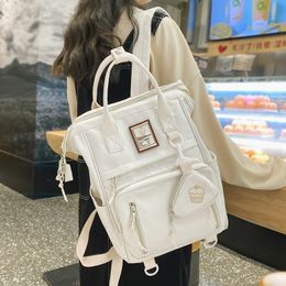 Day Packs JOYPESSIE Fashion Women Backpack High School Student Bookbag Bag For Teenage Girls Boy Travel Waterproof Black Mochilas 230731