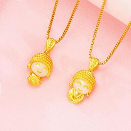 Chains 2023 Neck Chain Punk Female Buddhist Cute Maitreya Long Pendant Necklaces Charm Jewellery For Women Party Aesthetic Collier