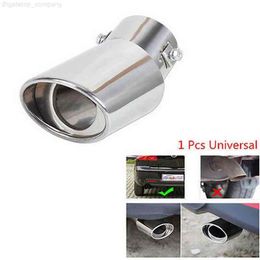 Universal Stainless Steel Exhaust Muffler Tip Pipe Car Oval Rear Exhaust Curved TailPipe Muffler Vehicle Modification283o