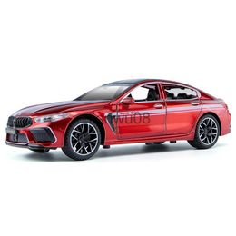 Diecast Model Cars 124 Diecast Toy Vehicle Alloy Car Model Simulation MANHARTMH8 Metal Red Sound Light Pull Back Sports Cars For Kids Boy Gift x0731