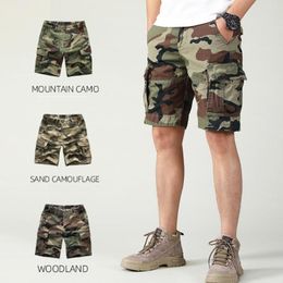 Men's Shorts Men Summer Camouflage Bermudas Cargo Short Pants Straight Cotton Sports M-trousers Casual Half Five-point Workwear