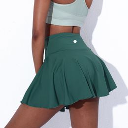 Women Tennis Skirtsports Yoga Lined Skirts Workout Shorts Zipper Pleated Golf Skirt Fitness Short with Pocket Or1007