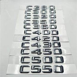 Rear Trunk Lid Logo Emblem Number Letters For Mercedes Benz C Class C280 C300 C320 C350 C360 C400 W203 W204 W211 W205209f