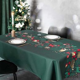 Table Cloth Nordic Wind Light Luxury Christmas Table Cloth Waterproof and Oil-proof Rectangular Tablecloth Holiday Decor Table R230731