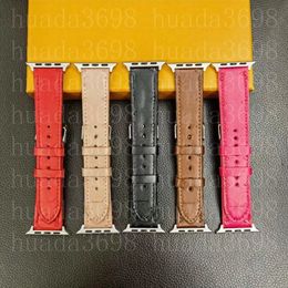 Designer Watchbands Watch Strap Band 42mm 38mm 45mm 40mm 44mm 49mm iwatch 2 3 4 5 SE 6 7 8 bands Leather Belt Bracelet Fashion Wristband Print Stripes watchband