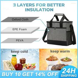 Storage Bags Oxford Cloth Insulation Bag Outdoor Portable Large-capacity Ice Pack Picnic Lunch Household Supplies