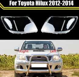 Car Front Headlight Glass Headlamp Transparent Lampshade Lamp Shell Lens Cover Auto Light Caps For Toyota Hilux 2012-2014